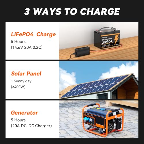12V 100Ah LiFePO4 Battery Group 31 with Built-in 100A BMS G9732