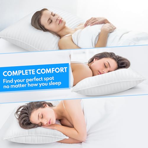 King Size Bed Pillows Set of 2 - Cooling Down Alternative Microfiber Fill F1530