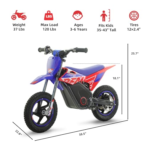 E500 36V Kids Electric Dirt Bike 700W Motor Off-Road Motorcycle for Ages 4-8 J84202