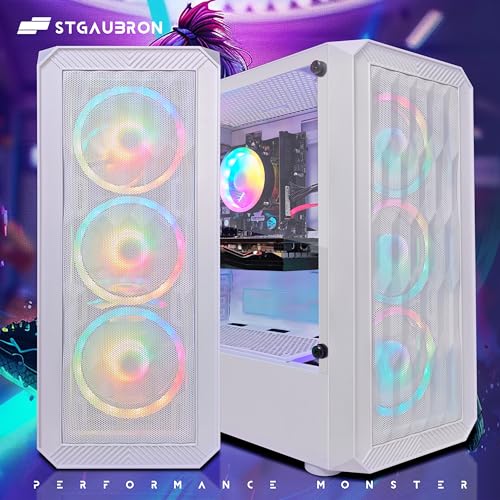STGAubron Gaming PC Desktop, GeForce RTX 2060 Super, Intel Core i7, 16G DDR4, 1T SSD, Windows 11 Z1287