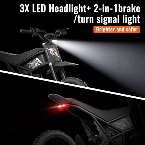 GT73 PRO Electric Dirt Bike for Adults, 60V 3000W Dual Battery, 85 Miles Range Q77385