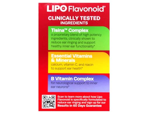 Lipo-Flavonoid Dietary Supplement Caplets for Ear Ringing, 100 Count F62791
