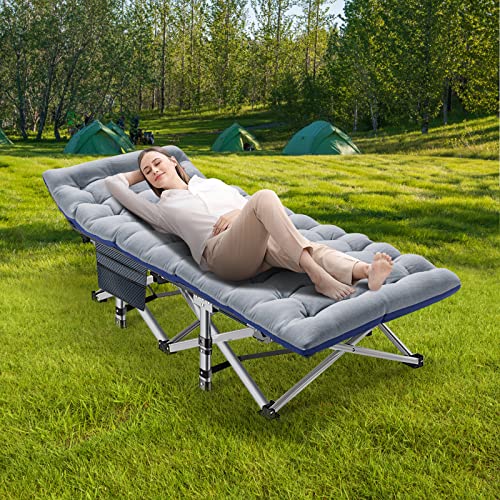 NAIZEA Folding Camping Cot for Adults, Adjustable Reclining Chair N72576