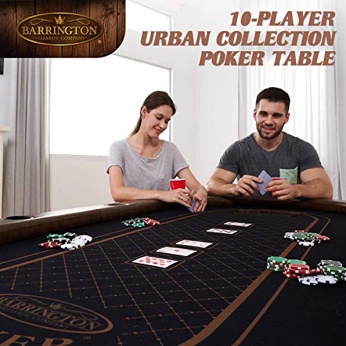 Barrington Folding Poker Table with Padded Rail and Felt Playing Surface D15193