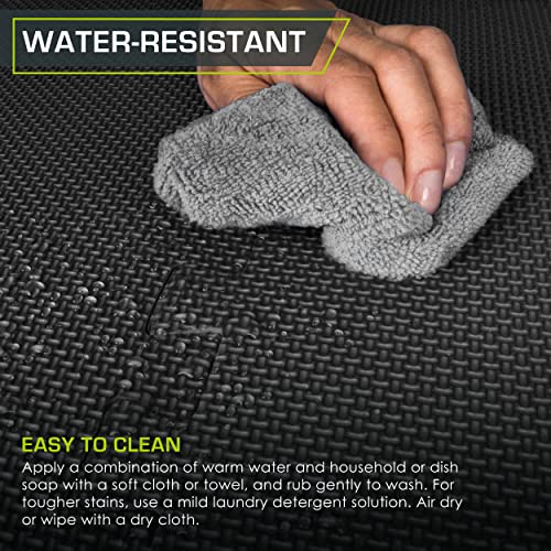 ProsourceFit Extra Thick Puzzle Exercise Mat, EVA Foam Interlocking Tiles, Black, 3/4 inch, 24 Tiles Y76691
