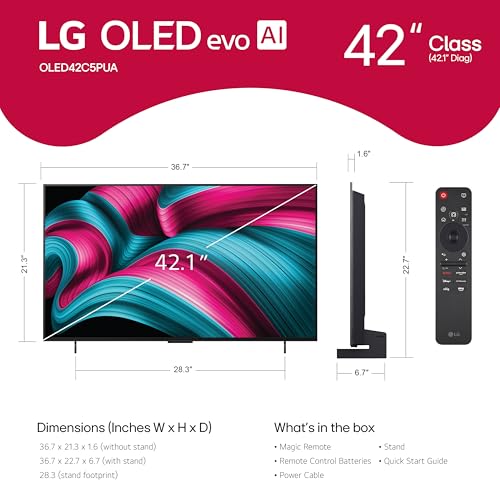 LG 65-Inch Class OLED evo AI 4K C5 Series Smart TV D17114