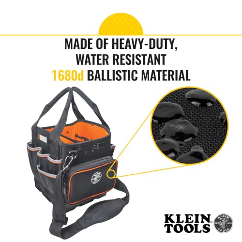 Klein Tools 55419SP-14 Tool Bag with Shoulder Strap, 14 Pockets O8402