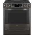 Ge Profile Pgs930bpts Profile 30" Wide 5.6 Cu. Ft. Slide In Gas Range - Black Stainless Steel