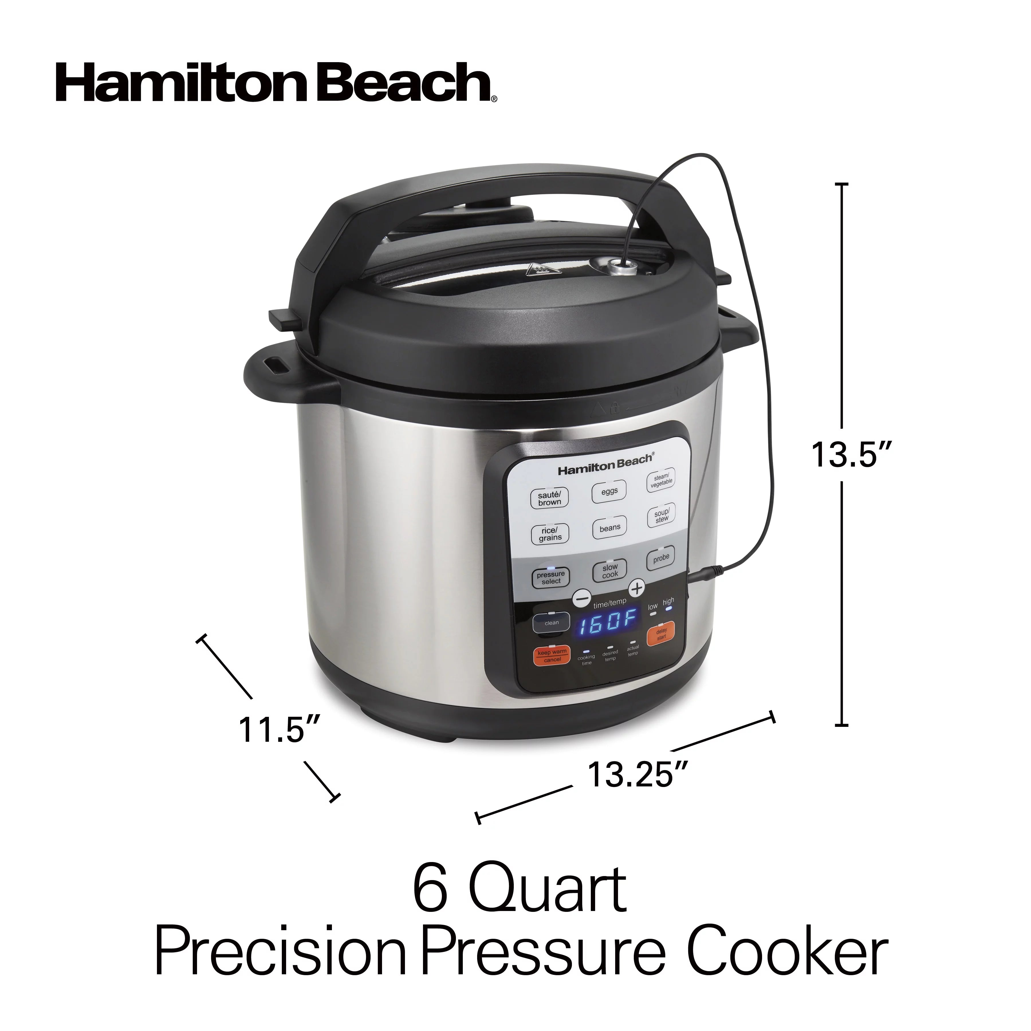 Hamilton Beach Precision Pressure Cooker 6 Quart O75094