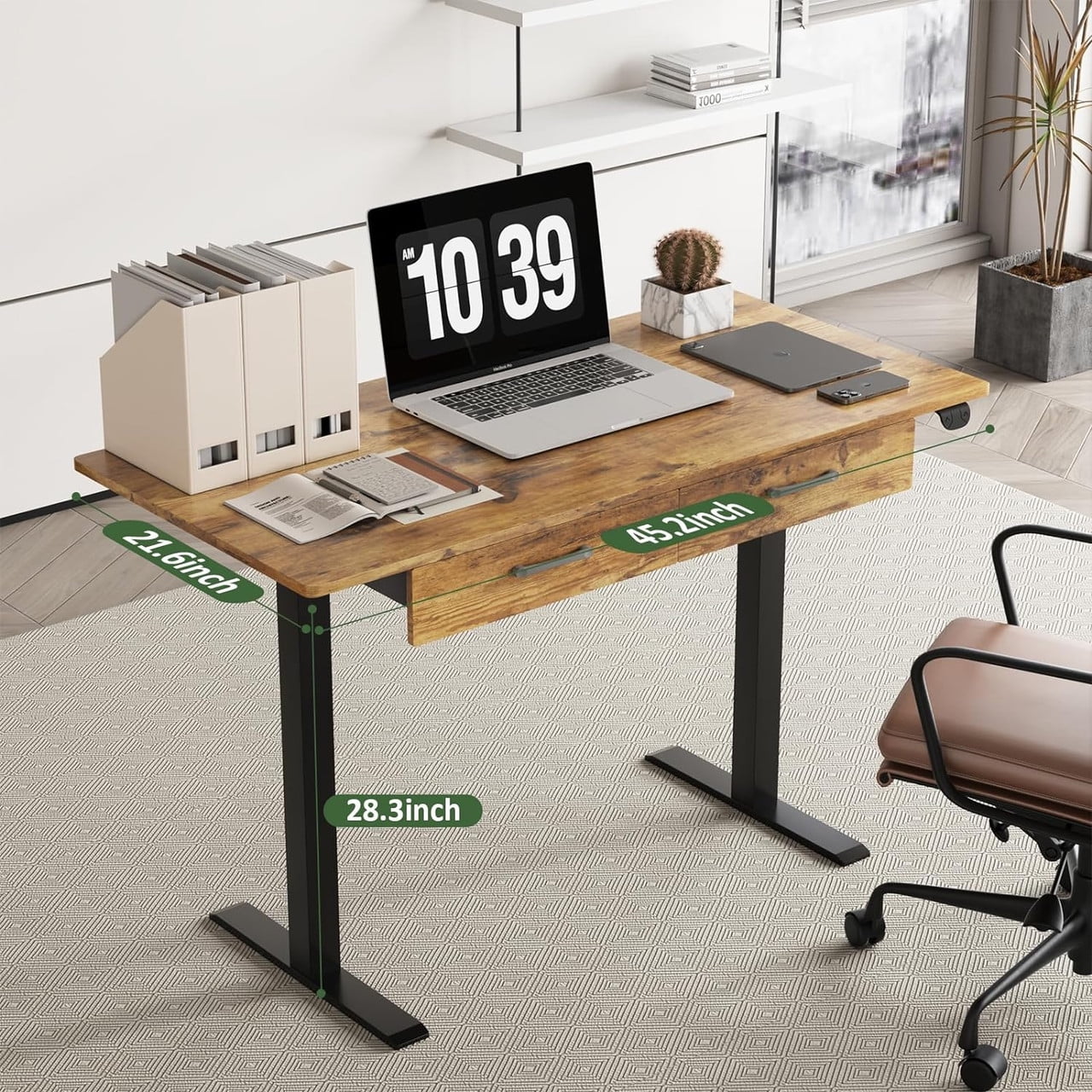 45" Electric Standing Desk with 2 Drawers X510546