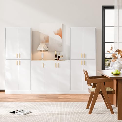Cozy Castle 71" Tall Kitchen Pantry Cabinet with Doors and Shelves, Gray R70739