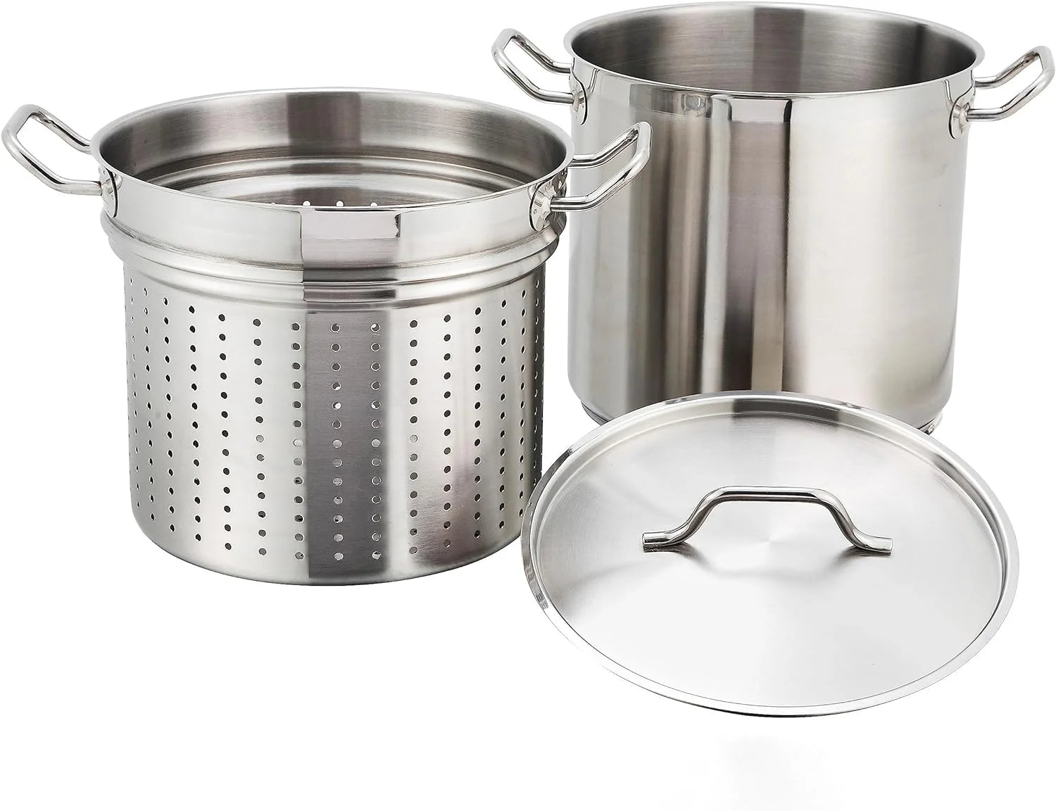 Stainless Steel 16 Quart Steamer Pasta Cooker with Cover A84392