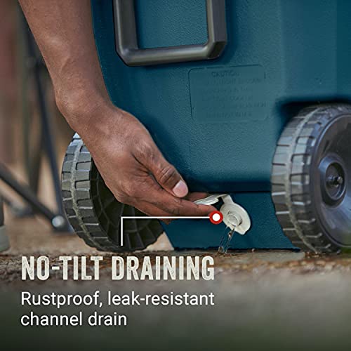 Coleman Classic Series Insulated Rolling Cooler, 65-Quart, Leak-Resistant F832