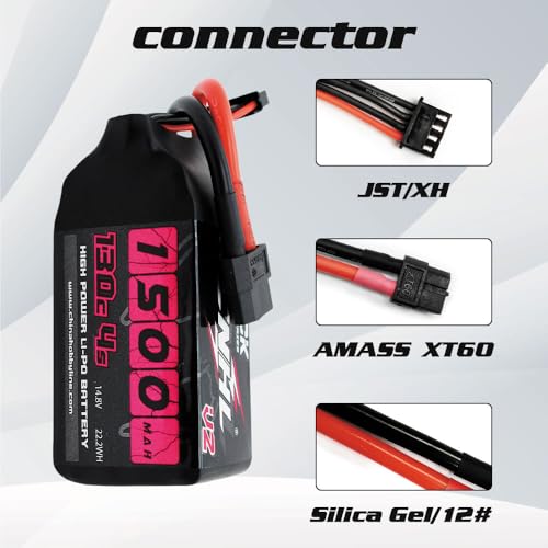 CNHL 1500mAh 130C 4S Lipo Battery with XT60 Plug for FPV Drone Racing G868