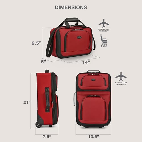U.S. Traveler Rio Expandable Carry-on Luggage, Orange R95197