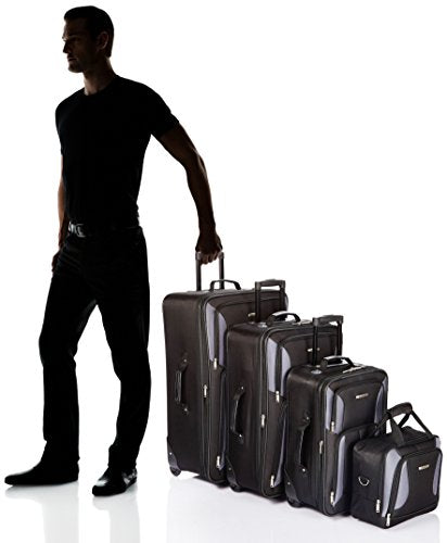 Rockland Journey Softside Upright Luggage Set, Expandable, 4-Piece K56322