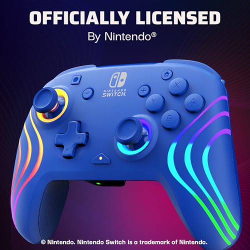 PDP Afterglow Wave Wireless RGB Gaming Controller for Nintendo Switch, Black I1528
