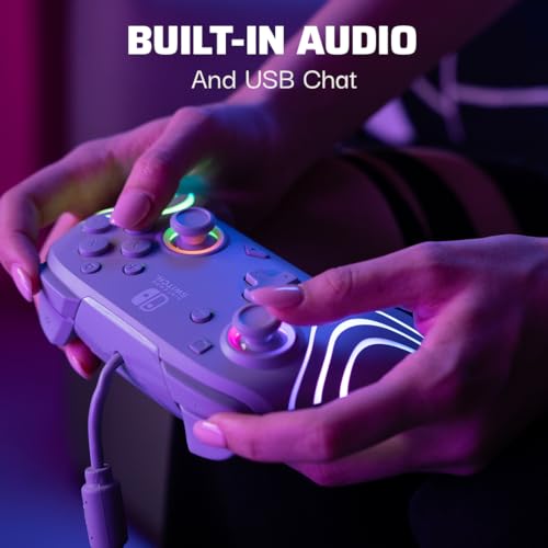 PDP Afterglow Wave Wireless RGB Gaming Controller for Nintendo Switch, Black I1528