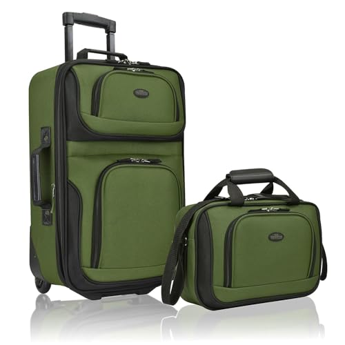 U.S. Traveler Rio Expandable Carry-on Luggage, Orange R95197