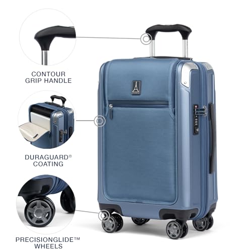 Travelpro Platinum Elite Hardside Expandable Carry-On Luggage, 8 Wheel Spinner, TSA Lock, 20-Inch X826544