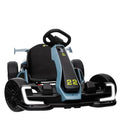KerryYoo K61 Electric Drift Kart for Kids, 24V Ride On Toy with Adjustable Seat, Blue R5418