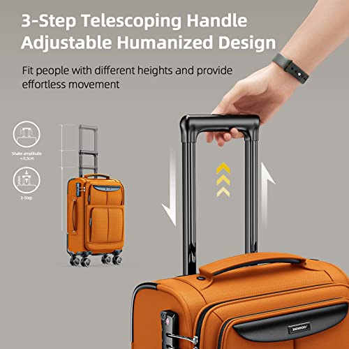 SHOWKOO Luggage Sets 3 Piece Softside Expandable Suitcase with Spinner Wheels TSA Lock K987