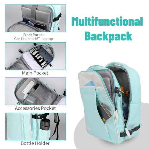 Lightweight 3-Piece Hardshell Luggage Set with Spinner Wheels & TSA Lock, Light Avocado Green B502471