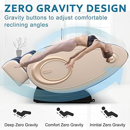 Massage Chair with Bluetooth Speaker, Zero Gravity Full Body Air Pressure Recliner G67713