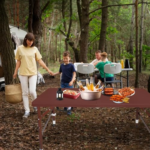Portable Plastic Folding Table 4ft Heavy Duty Indoor Outdoor Y145657