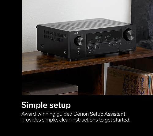 Denon AVR-S970H 8K Ultra HD 7.2 Channel AV Receiver, Black B496