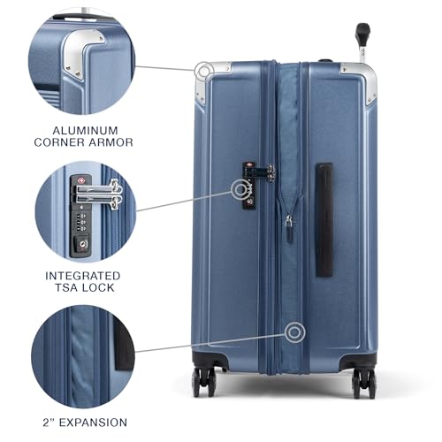 Travelpro Platinum Elite Hardside Expandable Carry-On Luggage, 8 Wheel Spinner, TSA Lock, 20-Inch X826544