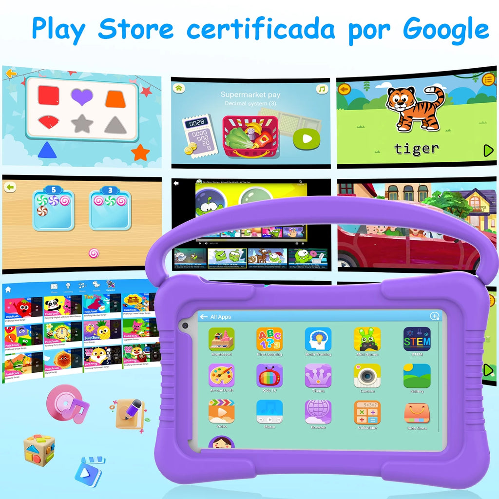 Kids Tablet 7 inch Android 11 with Parental Control, 32GB, Purple T8631