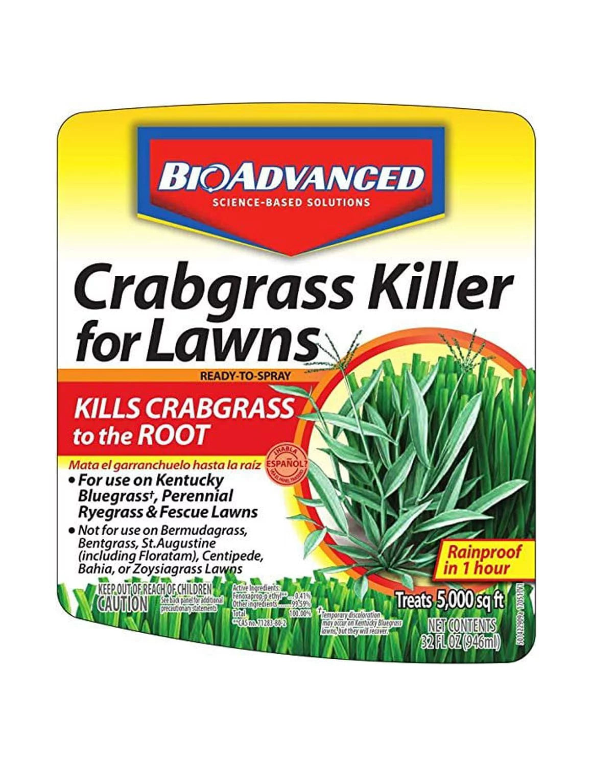 BioAdvanced 704119A Crabgrass Killer RTS Hose-End Concentrate, 32 oz U185148