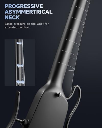 Donner HUSH-X Electric Guitar Kit - Featherlight Travel Guitar, Mahogany Solid Body, Metallic White A941