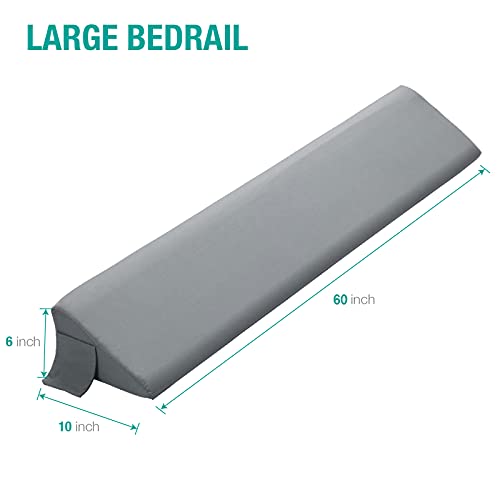 Vekkia King Bed Wedge Pillow for Headboard Mattress Gap Filler, Blue 76"x10"x6" C139495