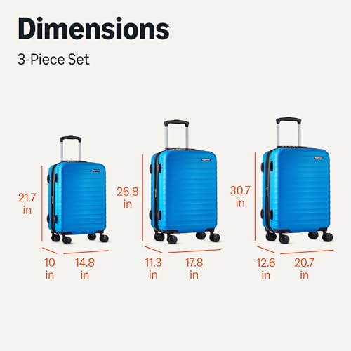 Amazon Basics 21" Hardside Carry-On Luggage with Wheels, Expandable, Black L489