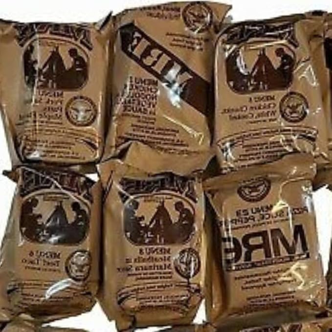 MRE meals military 2024 2025 inspection date 3 pack 1250 cals camping hiking survival N894