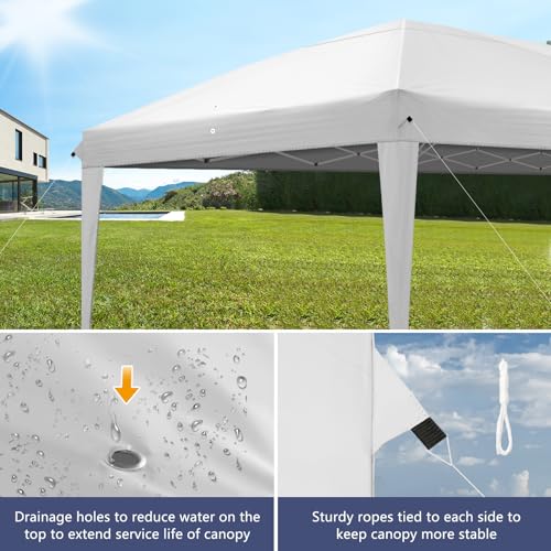 Outvita 10x20ft Pop Up Canopy Tent with 6 SideWalls, Black C203441