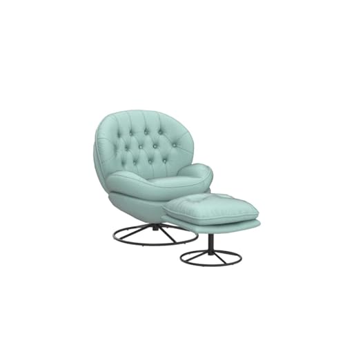 Baysitone Velvet Swivel Accent Chair with Ottoman Set, Modern Lounge Chair, Fruit Green Q36819