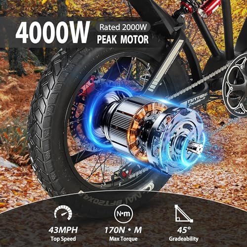 ICT Peak 4000W Electric Dirt Bike for Adults, 20" Fat Tire Off-Road Motorcycle E8841