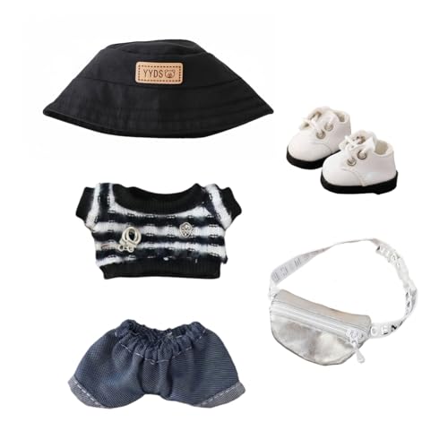 17cm Doll Clothes Set, 5 Pieces Casual Outfit for 6.7in Dolls G33820