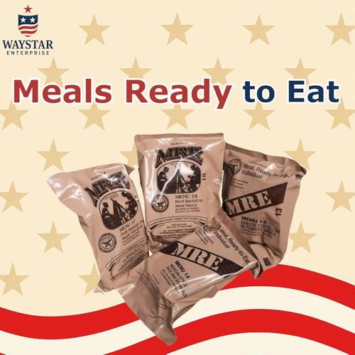 Military MRE Meals Ready to Eat (4 Pack) with Heaters, Long Shelf Life E421