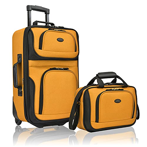 U.S. Traveler Rio Expandable Carry-on Luggage, Orange R95197
