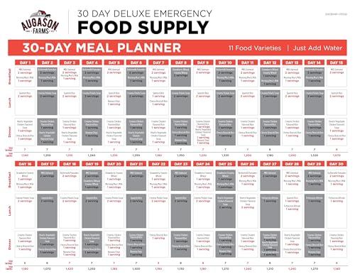 AUGASON FARMS Emergency Food Supply Bucket, 307 Servings, Dehydrated Meal Kit B305