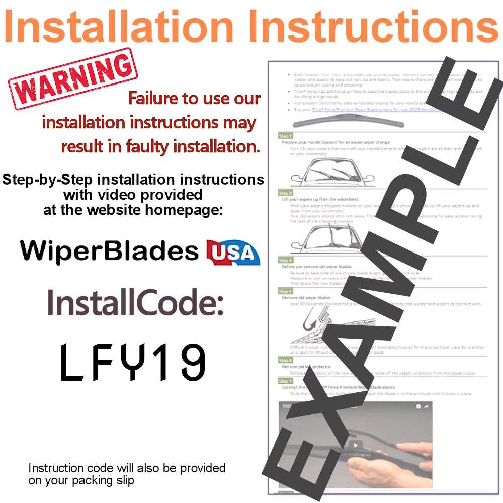 Beam Blade Wipers (Set of 3) w/Rear Wiper for 2020 Hyundai Palisade B5644