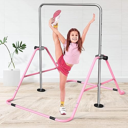 FBSPORT Gymnastics Bar for Kids, Adjustable Height, Folding W6973