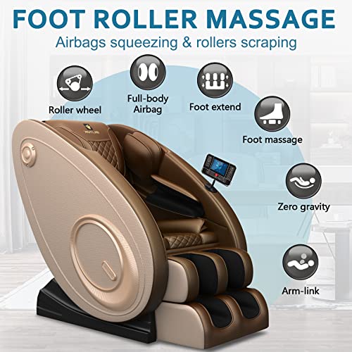 Massage Chair with Bluetooth Speaker, Zero Gravity Full Body Air Pressure Recliner G67713