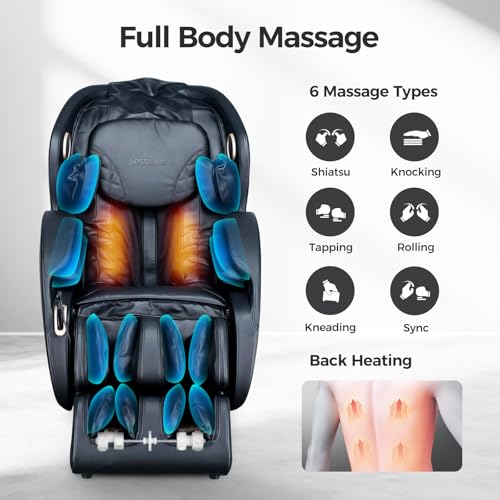 Zero Gravity Massage Chair 3D Full Body Shiatsu Recliner with Airbags and Heating D212