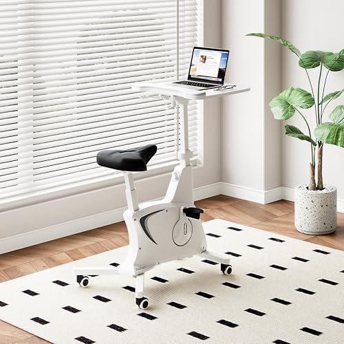 FLEXISPOT V9 3-in-1 Exercise Bike, Under Desk Bike, Indoor Cycling, 350LBS Capacity, White X192