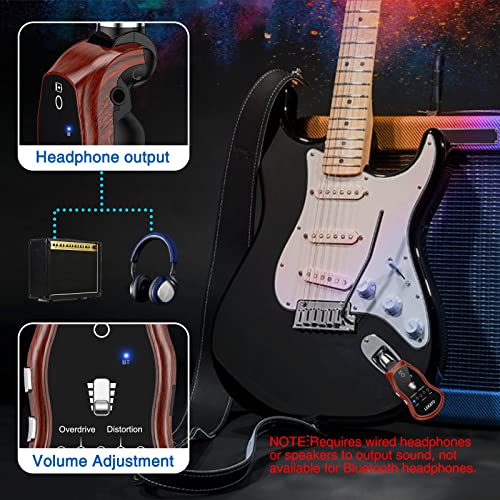 LEKATO Guitar Headphone Amp for Electric Guitar & Bass, Rechargeable with 5 Effects E363